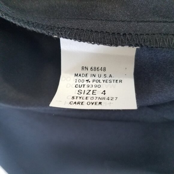 Nouveau Black Satin Halter Cocktail Wrap Dress Sequins SIZE 4 Evening Collection - Picture 9 of 16